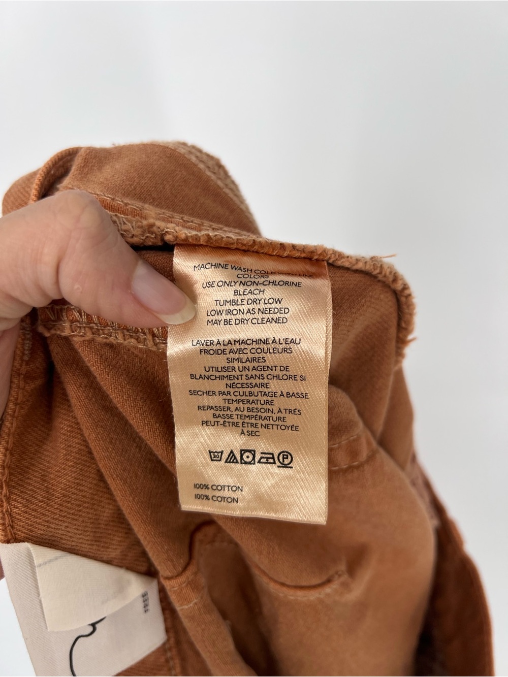 We The Free Good Luck Mid Rise Barrel Rust Orange Autumnal Denim Jeans 28 NWT - Picture 9 of 10